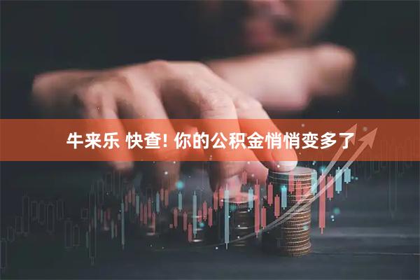 牛来乐 快查! 你的公积金悄悄变多了